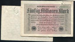 【紙幣】Germany (德國),P109a 梅花水印 , 5000萬-MK , 1923 品相極美上XF+#20901 歷史價格詳細信息