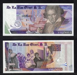 全新英國德納羅印鈔公司音樂家貝多芬 雕刻版 1元測試鈔 價格比較,價格查詢,歷史價格詳細信息