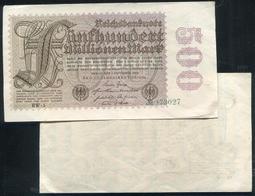 【紙幣】GERMANY(德國),P110e  , 500-Mill-MK  , 1923 水印L ,品相9新AU #203743 歷史價格詳細信息