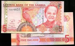 GAMBIA（甘比亞紙幣），P-NEW，10-DALA，ND(2015)，品相全新UNC  動物 歷史價格詳細信息