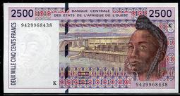 【紙幣】West A. S. Benin(貝南),動物 P715B,1000-FR.,2003 ,品相全新UNC #20 歷史價格詳細信息
