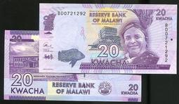 【紙幣】MALAWI(馬拉威), P36a , 5-KW , 1997 ,品相全新UNC #205374 歷史價格詳細信息