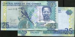 GAMBIA（甘比亞紙幣），P-NEW，10-DALA，ND(2015)，品相全新UNC  動物 歷史價格詳細信息