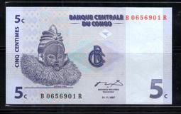 剛果 - 1997年 1 Cent 紙鈔 UNC 歷史價格詳細信息