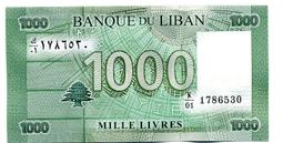 Lebanon (黎巴嫩紙幣)， P69b ， 1000-LIV. ， 1991 ，品相全新UNC 歷史價格詳細信息
