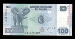 【低價外鈔】剛果 2020年 1000 Francs 紙鈔一枚 㺢㹢狓與鸚鵡圖案 少見~ 歷史價格詳細信息