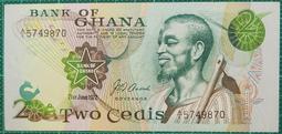 GHANA（迦納紙幣），P37A，2-CEDI，2013，品相全新UNC 歷史價格詳細信息