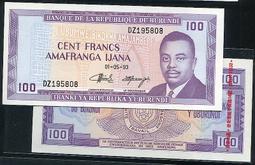 蒲隆地2011年版100 Francs紙鈔１張。－－UNC－－(布隆迪 Burundi) 歷史價格詳細信息