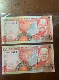 漂亮鳥鈔全新1996年非洲甘比亞5daladis不同簽名（2張合拍） 價格比較,價格查詢,歷史價格詳細信息