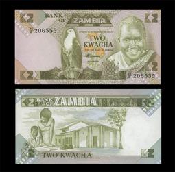 尚比亞1980-88年版2 Kwacha紙鈔１枚。－UNC－－－－(世界貨幣,外鈔收藏) 價格比較,價格查詢,歷史價格詳細信息