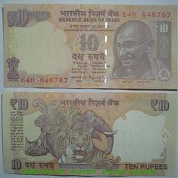 2014 年 甘地 INDIA 印度 虎鈔 10 元 RUPEES 盧比 紙 幣 歷史價格詳細信息