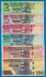 辛巴威2019-2020年二元五元全新 歷史價格詳細信息