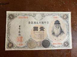 日本   日本銀行兌換銀券   壹圓    紙鈔 紙幣 歷史價格詳細信息