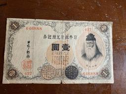 日本   日本銀行兌換銀券   壹圓    紙鈔 紙幣 歷史價格詳細信息