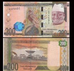 【滿300出貨】非洲-全新UNC 岡比亞200達拉西紙幣 外國錢幣 A冠 2015年 P-36A 價格比較,價格查詢,歷史價格詳細信息