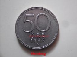 古董 古錢 硬幣收藏 包漿好品 瑞典1927年古斯塔夫五世50歐爾銀幣 歐洲錢幣 歷史價格詳細信息