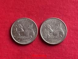 美國州幣25美分1/4美元鎳幣硬幣2007年5枚套 24F206 歷史價格詳細信息