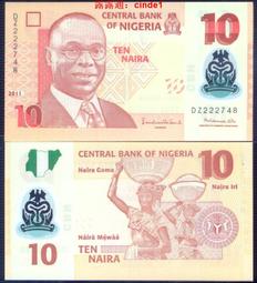塑料鈔尼日利亞10奈拉2011年AF冠全新UNC外國錢幣保真收藏Nigeria#紙幣#錢幣#外幣 歷史價格詳細信息