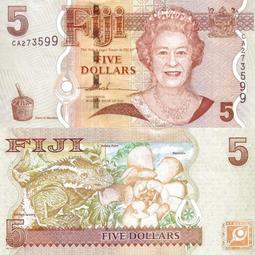斐濟2007年10 全新 女王鈔 外國紙幣收藏5684 歷史價格詳細信息