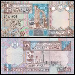 利比亞1/4第納爾2002年全新外國錢幣紙鈔保真萊普蒂斯羅馬式拱門#紙幣#錢幣#外幣 歷史價格詳細信息