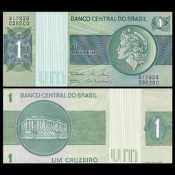 巴西1克魯塞羅1980年版全新UNC外國錢幣紙鈔保真Brazil#紙幣#錢幣#外幣 歷史價格詳細信息