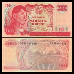 外國紙幣印度尼西亞100盧比 1992年 100張整刀386 歷史價格詳細信息