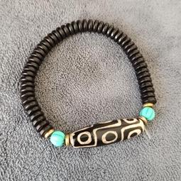 】九眼天珠手串 一線   師天珠手鍊 天然玉髓玉石瑪瑙男西藏真品天眼手串 三眼天珠手串-挖寶迎好年 歷史價格詳細信息