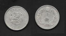 銀幣 錢幣 日本明治二十年 (1887年)龍洋一圓 壹圓6377 歷史價格詳細信息