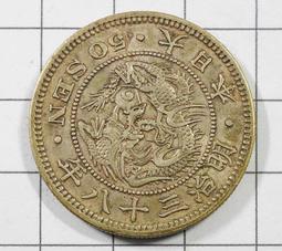 龍銀明治38年10錢~明治三十八年十錢~保真37 歷史價格詳細信息