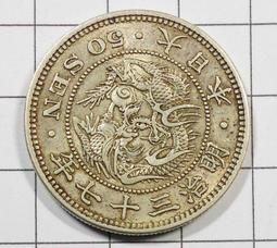 DA035 明治三年 龍二十錢銀幣 歷史價格詳細信息
