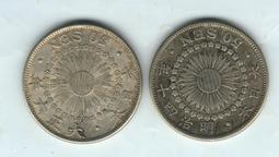 [日本銀幣]明治40年50錢銀幣 (旭日龍) 銀幣 歷史價格詳細信息