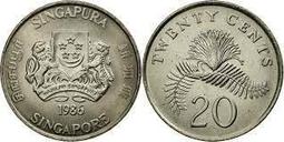 新加坡 1986 SINGAPORE - 10 CENTS 鎳幣-031 歷史價格詳細信息