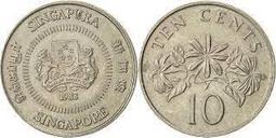 【全球郵幣】新加坡 1991年 10C 10分 SINGAPORE  coin AU 歷史價格詳細信息