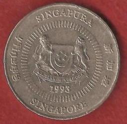 【全球硬幣】新加坡 1988 5 CENTS 5分 SINGAPORE 罕見年份 AU 歷史價格詳細信息