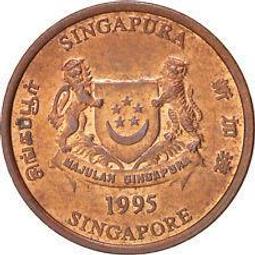 【全球硬幣】新加坡 1988 5 CENTS 5分 SINGAPORE 罕見年份 AU 歷史價格詳細信息