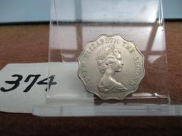 1975 年 香港 Hong Kong 澳門 2 元 貳圓 伊莉莎白 Second 2世 舊版 12邊 大型 古 錢幣 歷史價格詳細信息