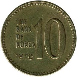 【全球郵幣】South Korea南韓 韓國 1972年10 Won 鎳幣AU 歷史價格詳細信息