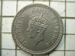 1945年喬六1安娜銅幣，印度英屬時期喬治六世，獨年版，比鎳16390 歷史價格詳細信息