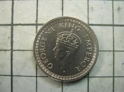 1945年喬六1安娜銅幣，印度英屬時期喬治六世，獨年版，比鎳16390 歷史價格詳細信息