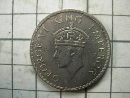 JA067 印度1940年 喬治 1Rupee盧比銀幣 如圖 歷史價格詳細信息