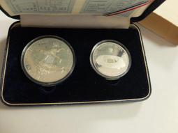 JA052 南韓1988年漢城24屆夏季奧運銀幣 銀925 約33.6g 約15.5g 盒裝附紙盒.外盒有剝落 如圖! 價格比較,價格查詢,歷史價格詳細信息