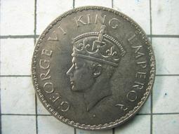 JA267 英屬印度1940-1942年 喬治六世 1盧比銀幣 共2枚 歷史價格詳細信息