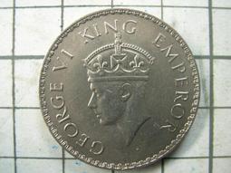 JA067 印度1940年 喬治 1Rupee盧比銀幣 如圖 歷史價格詳細信息