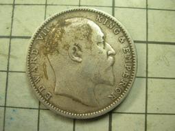 英屬印度1904年愛德華七世1/4Rp銀幣，少見面值。10070 歷史價格詳細信息