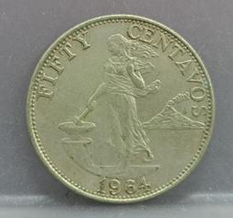 菲律賓 1964年 5分 黃銅幣  品相如圖   C702 歷史價格詳細信息