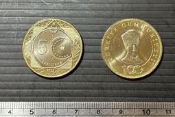【超值硬幣】 土耳其 2022年 1LIRA 里拉 雙色紀念幣一枚，土耳其獨立戰爭大攻勢百周年紀念，少見~ 歷史價格詳細信息