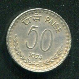 【硬幣】India (印度), 50 Paise , K69 , 1991 #211556 品相95新AU+ 歷史價格詳細信息