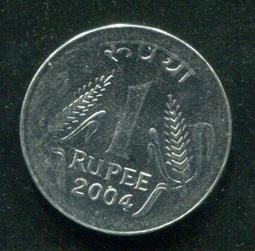 【硬幣】India (印度), 1 Rupee , K92.2 , 2004 #211584 品相9新AU 歷史價格詳細信息