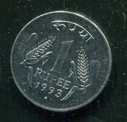 【硬幣】India (印度), 1 Rupee , K78.2 , 1976 #211563 品相9新AU 歷史價格詳細信息