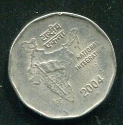 【硬幣】India (印度), 2 Rupee , K326 , 2007 #211627 品相9新AU 歷史價格詳細信息